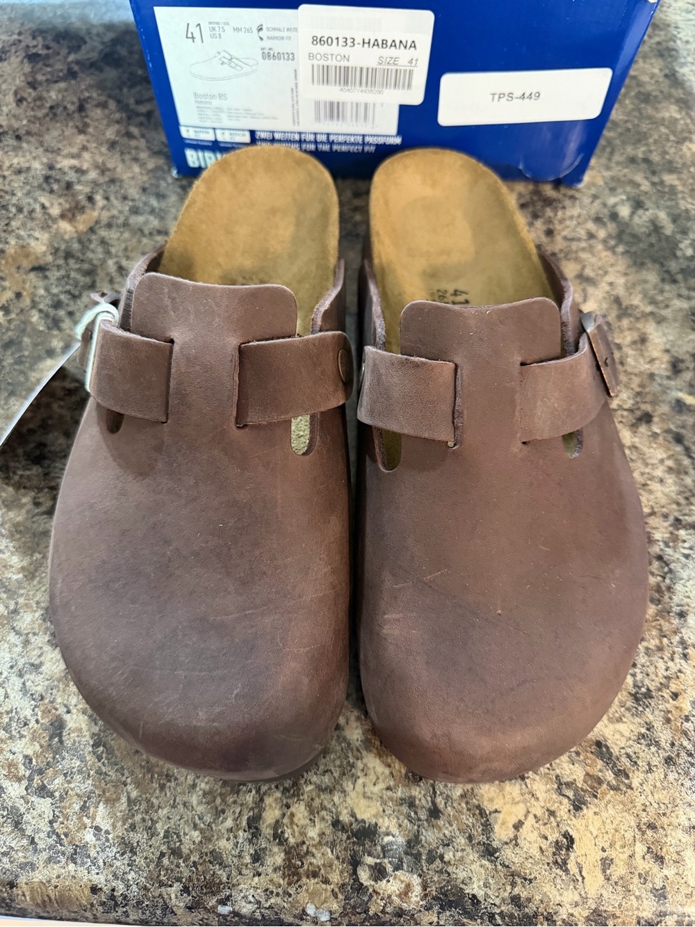 Birkenstock Boston Clogs in Habana Brown